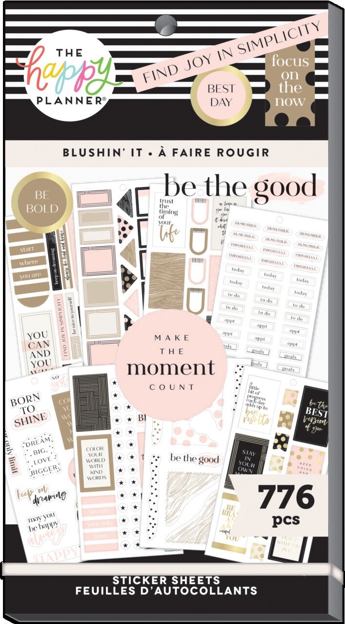 Happy Planner Sticker Value Pack 30/Sheets-Blushin' It 776 Pieces